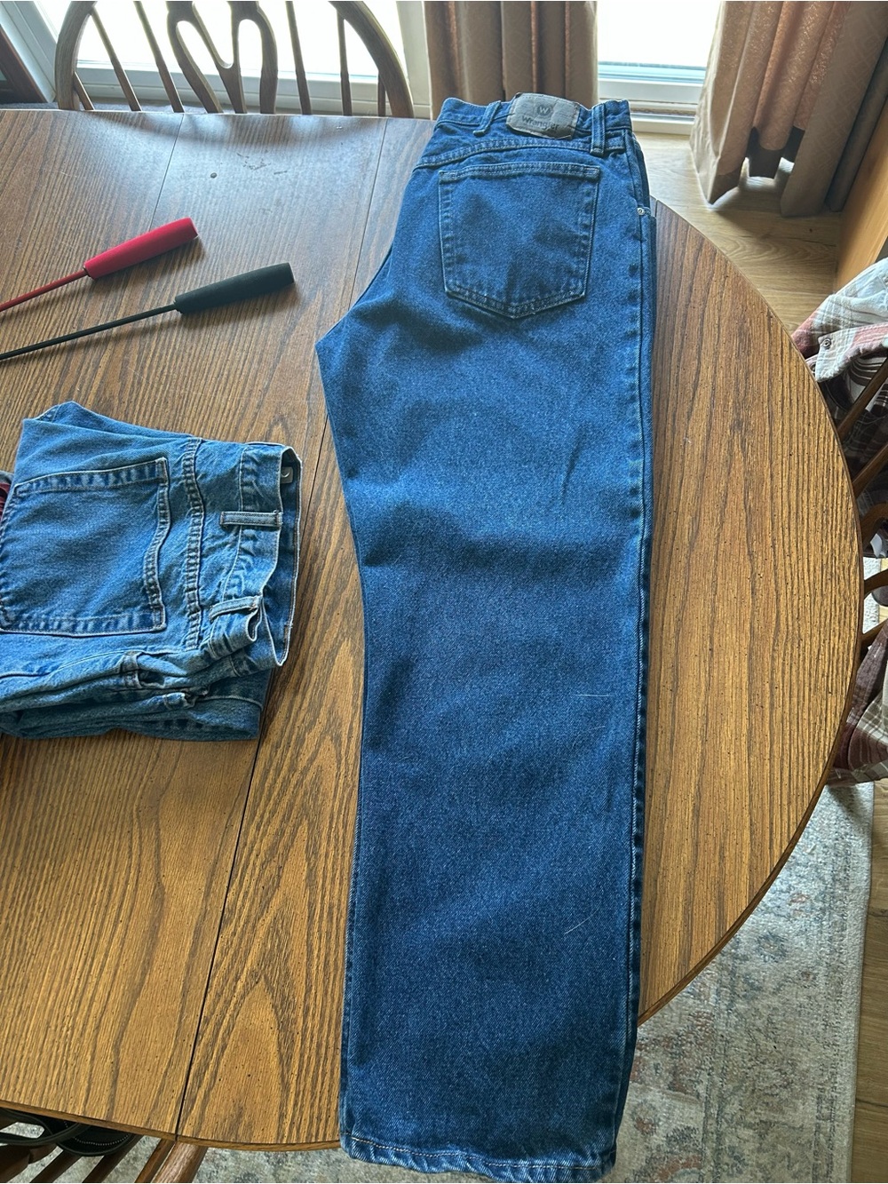Wrangler Men's Dark Blue Straight Jeans